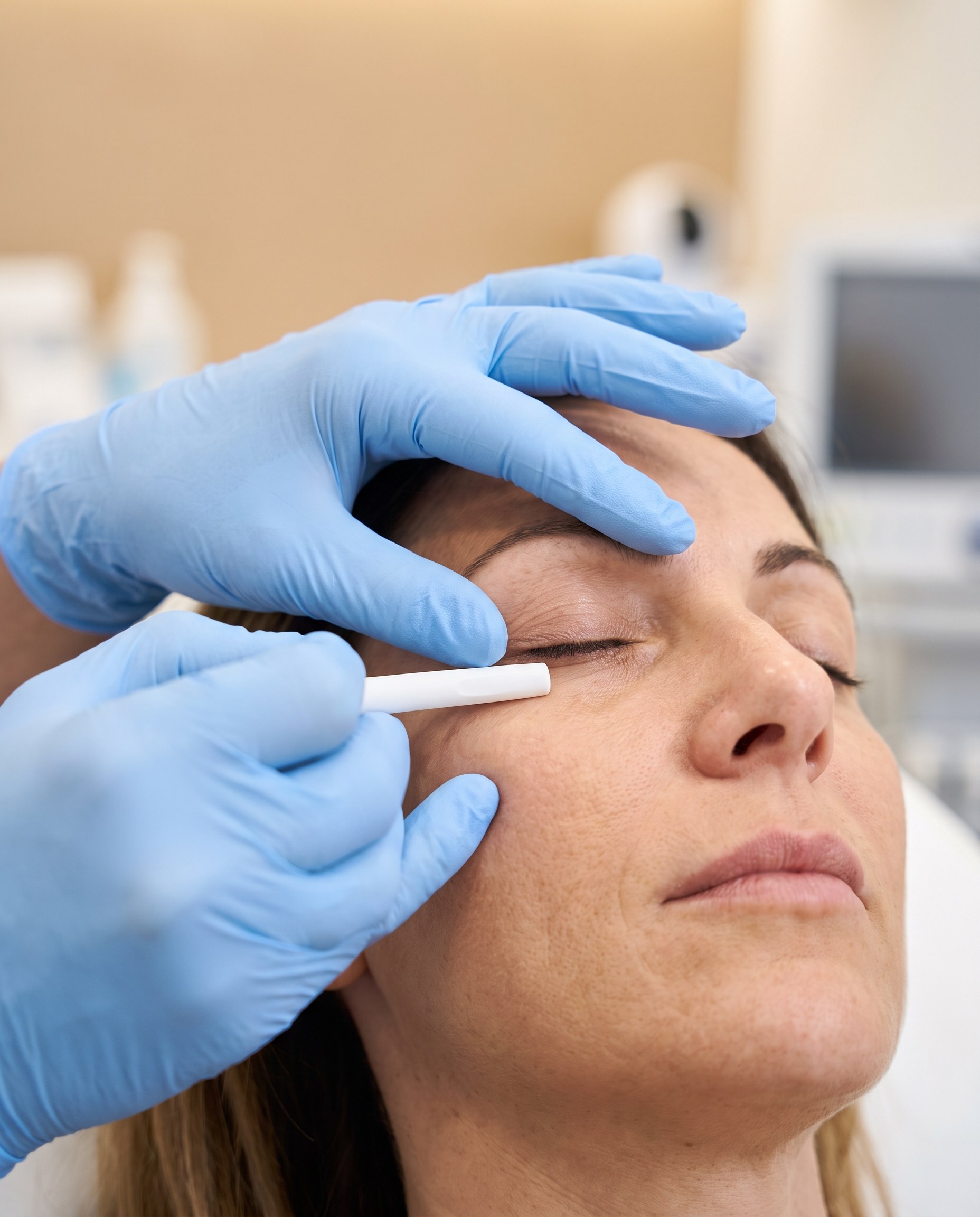 Filler occhiaie: un momento della seduta