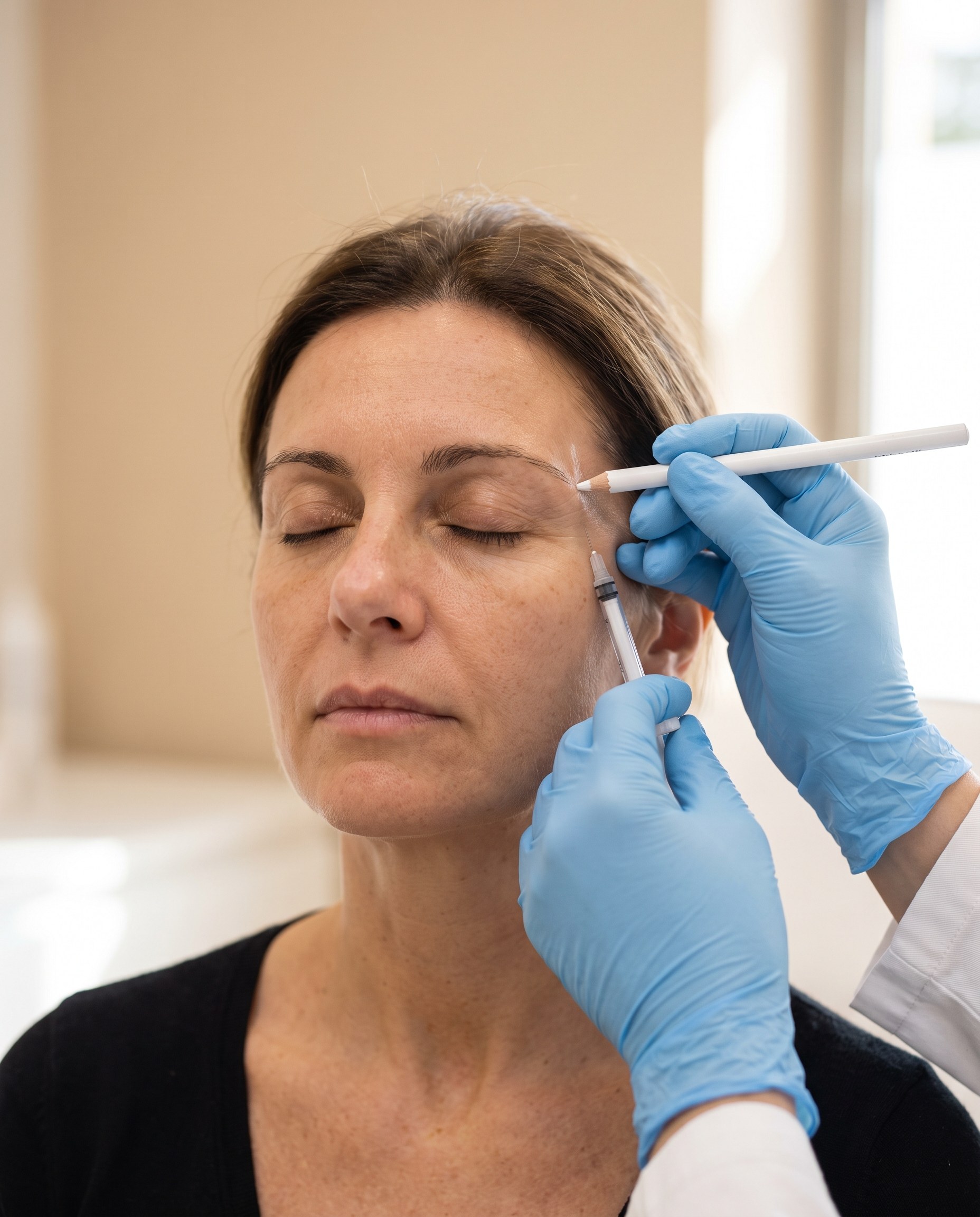 Filler tempie: un momento della seduta